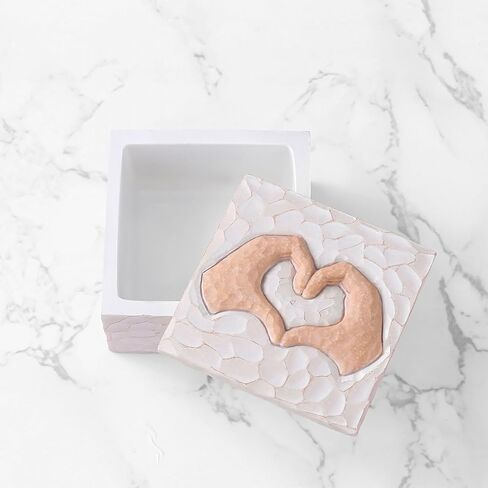 Small Jewelry Box, Heart Hands - Perfect Keepsake Box for Birthday Gifts for Women, Music Teacher Appreciation Gifts, Unique Soul Sister Gifts for Women, Friend Gifts Ideas in Saudi Arabia