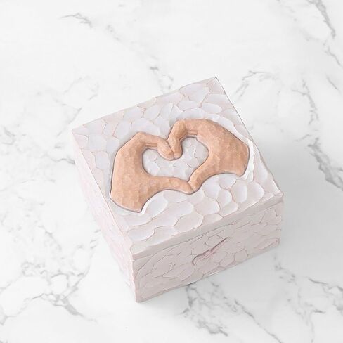Small Jewelry Box, Heart Hands - Perfect Keepsake Box for Birthday Gifts for Women, Music Teacher Appreciation Gifts, Unique Soul Sister Gifts for Women, Friend Gifts Ideas in Saudi Arabia