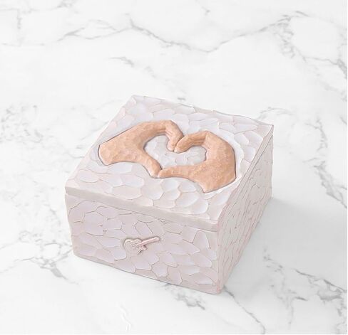 Small Jewelry Box, Heart Hands - Perfect Keepsake Box for Birthday Gifts for Women, Music Teacher Appreciation Gifts, Unique Soul Sister Gifts for Women, Friend Gifts Ideas in Saudi Arabia