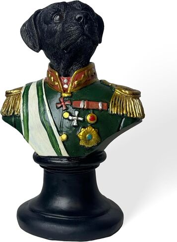 Dog General Bust Resin Figurines Home Decor,Vintage Retro Style Animal Statues Unique Decoration for Book Shelves,Office Table&Desk,Living Room,Bedroom, Dog Lover Gifts (BLACKLAB) in Saudi Arabia