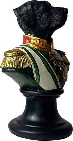 Dog General Bust Resin Figurines Home Decor,Vintage Retro Style Animal Statues Unique Decoration for Book Shelves,Office Table&Desk,Living Room,Bedroom, Dog Lover Gifts (BLACKLAB) in Saudi Arabia