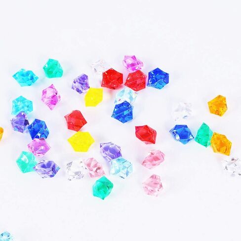Acrylic Ice Rock, 1/2 Inch Acrylic Faux Ice Cubes Crystals Treasure Gems for Table Scatters, Vase Fillers, Fish Tank, Party Decoration, Arts & Crafts (Emerald Green) in Saudi Arabia