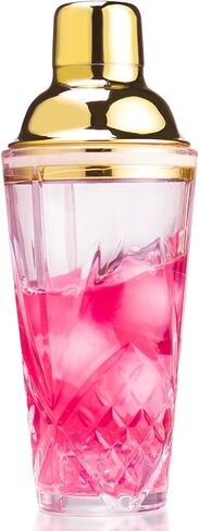 Cocktail Shaker Set - Glass Mixed Drink Shakers Cocktail Set, Martini Shaker with Strainer for Bars, Whiskey, Cocktails (Gold Set) in Saudi Arabia