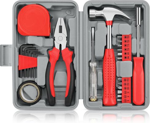24pcs Home DIY Tool Kit for Household, Office & Garage - General Repair Small Hand Tool Set with Storage Case in Saudi Arabia