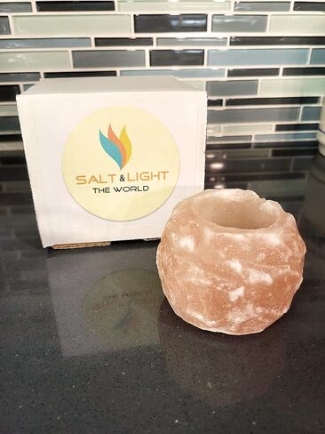 Himalayan Salt Candle Holder Beautiful Natural Tealight Small Size Great for Aromatherapy in Saudi Arabia