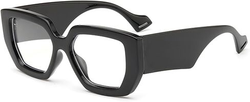 Thick Frame Blue Light Glasses for Women Men Fashion Oversized Square Computer Gaming Eyeglasses with Multicolor in Saudi Arabia