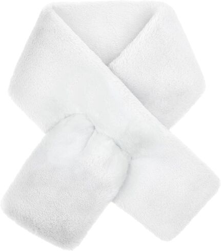 Futrzane Modern Scarf - Womens Faux Fur Stoles Wraps - Soft Collar for Jackets in Kuwait