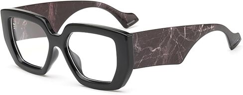 Thick Frame Blue Light Glasses for Women Men Fashion Oversized Square Computer Gaming Eyeglasses with Multicolor in Saudi Arabia