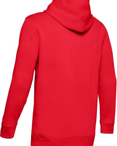 سترة UA Hustle Fleece Hoodie للرجال من Under Armour LGT باللون الأحمر in Saudi Arabia