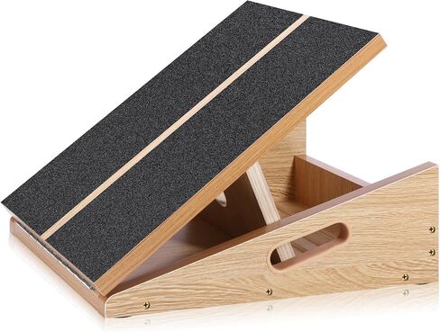Portable Slant Board for Calf Stretching, Adjustable Wooden Calf Stretcher Incline Board, Calf Stretch Board for Squats Leg Knees Heel Ankle Stretching in Saudi Arabia