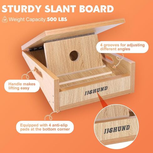 Portable Slant Board for Calf Stretching, Adjustable Wooden Calf Stretcher Incline Board, Calf Stretch Board for Squats Leg Knees Heel Ankle Stretching in Saudi Arabia