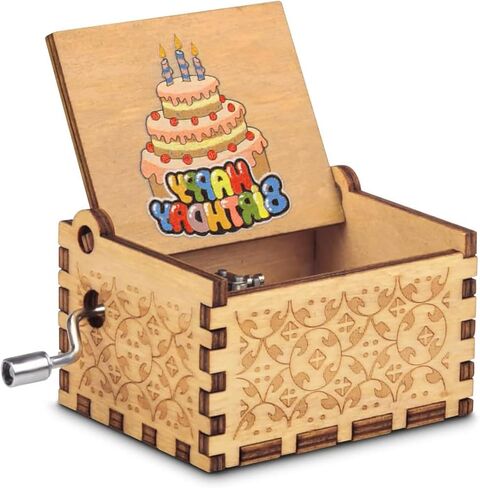 صندوق الموسيقى هدايا للأم من ابنة هدية عيد ميلاد للأم أفضل هدايا ماما كرنك اليد محفورة صندوق موسيقي العتيقة صندوق الموسيقى خمر in Kuwait