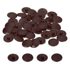 uxcell 160PCS Screw Cap Covers, 12mm Waterproof Plastic Screw Decorative Caps for Phillips Cam Lock Nuts Self-Tapping Screws, Red Brown