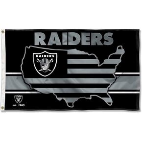 WinCraft Las Vegas Raiders Nation USA American Country 3x5 Flag