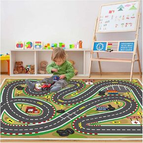 Kids Rug Playmat City Life Playroom Rug Toddler Activity Mat for Kids Toy Car Kids Carpet for Playroom Living Room Nursery Room Decor
