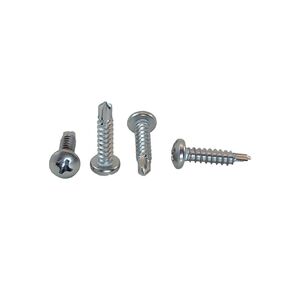 Stainless #8 x 3/4" Philips Pan Head Self Drilling Sheet Metal Tek Screws with Drill Point, (1/2" to 1" Length in Listing), 100 Pieces(#8 x 3/4")