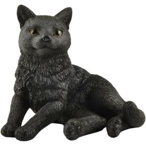JFSM INC. 3" Black Cat Lounging Hand Painted Figurine - Gifts for Cat Lovers, Cat Lover Gifts for Women, Cat Lover Gifts for Men, Cat Decor for Cat Lovers, Home Decor for Cat Lovers