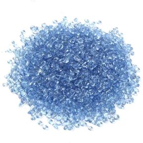 Decorative Stones,Glass Stones,1 Lb About 460 G Irregular Sea Glass Pebbles Artificial Glaze Crystal Stones Rocks for Vase Filler,Table Scatter,Aquarium Decoration,Air Plants Decoration (Light Blue)
