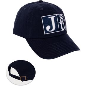 Desert Cactus Jackson State University Baseball Hat Tigers J-State Brimmed Embroirderd Cap Adjustable Cloth Strap Adult (Style A) Blue
