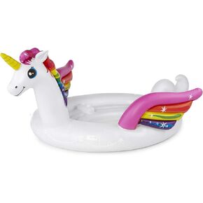 Intex 86 x 83 Inch Giant Inflatable Ride On Mega Flamingo Island Pool Float Relaxing Water Lounger with Built in Handles for 2 Riders, Pink