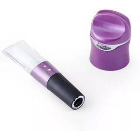Rabbit Aerate and Preserve Wine Set, Wine/Champagne Sealer and Super Aerator (Blue), Standard