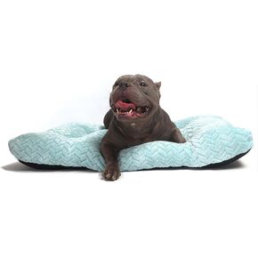 Small Crate Bed Washable with Anti Slip Bottom,Extra Soft 24 inch Dog Bed Pillow fit Dog Crates or Kennel Pad for Dogs Cozy Sleeping Mat,24 x 18 x 3 Black