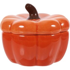 Uonlytech Votive Candle Holder for Home, Orange Pumpkin Tea Light Holder Ceramic Pumpkin Holder Candlestick Tabletop Ornament for Halloween Wedding Party