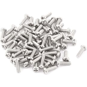 uxcell M3 x 9mm 304 Stainless Steel Phillips Pan Head Screws Bolt 60pcs