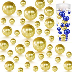 150 Pcs Pearl Beads, 8/14/20mm vase Filler Royal Blue Pearl Beads for Centerpiece Home Table Party Decor, DIY Wedding, Birthday, Anniversary, Christmas Centerpiece