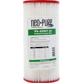 Neo-Pure PS-45097-10 9-3/4" BB Standard Efficiency Pleated Filter 10 micron - Single