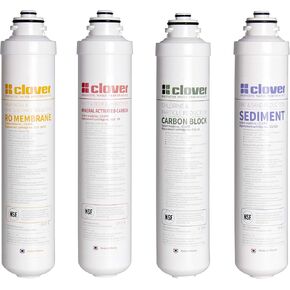 Aquverse Clover 4-Pack Replacement Filters for Under-Sink RO System (Sediment, Pre-Carbon, RO Membrane, and Carbon + Mineral Filters) in Saudi Arabia