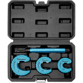 DURATECH 4-Piece Copper Tubing Cutter Set, Pipe Cutter Tool, Includes 1/2", 3/4",1" Tube Cutters, 1 Deburring Tool with Storage Case