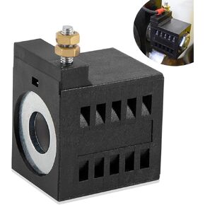 EF-1082 12V DC Solenoid Coil 16W 8-32 Male Stud with Brass Nuts for Hydraulic Power Unit Lift Dump Replacement for 10196-61, 10154-07