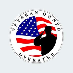 Veteran Owned Operated Sticker Decal Self Adhesive Business Support Military Troops Vet Veterans 6.00" Wide