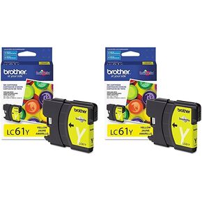 Brother LC61Y -Ink Cartridge, 325 Page-Yield, Yellow