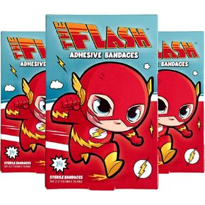 ASO Licensed Character Adhesive Sterile Bandages, 14 per Box, Set of 3 Boxes, The Flash, Build-A-Bear Workshop, Bluey, Crayola (Crayola)