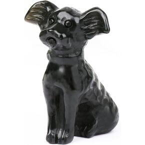 1.8 Inch Opal Dog Crystal Figurines Home Decor,Hand-Carved Healing Crystals,White Dog Cute Puppy Statues Stone Energy Gemstones,in Bedroom Office Dog Memorial Gifts for Women and Men