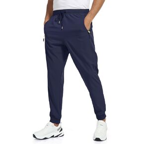 Rapoo Mens Jogger Pants Sweatpants Athletic Workout Drawstring Relaxed Fit Elastic Waist Comfortable Summer Polyester Pants for Men Jogging with Pockets Navy XL/30