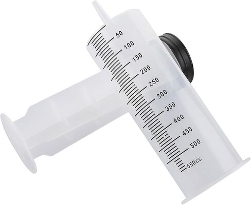 Giant Syringe for Liquid, Plastic Large 500ml Big Syringe，Individual Sterile Sealed for Scientific Dispensing Watering Paint Oil Refilling Feeding Measure With three hoses, white in Saudi Arabia