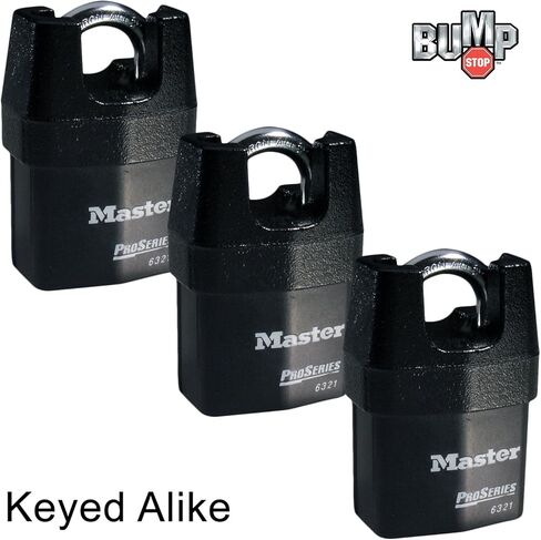 Master Lock - أربعة (4) أقفال من سلسلة Pro عالية الأمان 6321NKA-4 مع تقنية BumpStop in Saudi Arabia