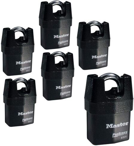 Master Lock - أربعة (4) أقفال من سلسلة Pro عالية الأمان 6321NKA-4 مع تقنية BumpStop in Saudi Arabia
