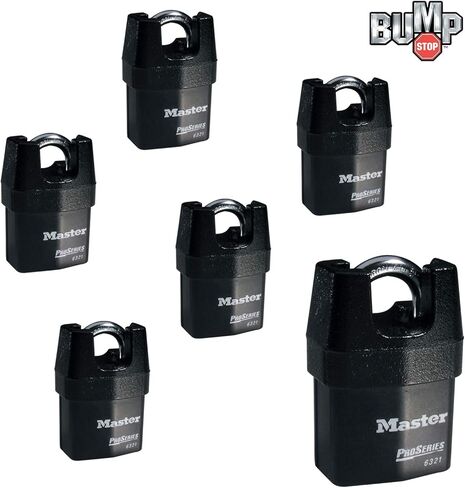 Master Lock - أربعة (4) أقفال من سلسلة Pro عالية الأمان 6321NKA-4 مع تقنية BumpStop in Saudi Arabia