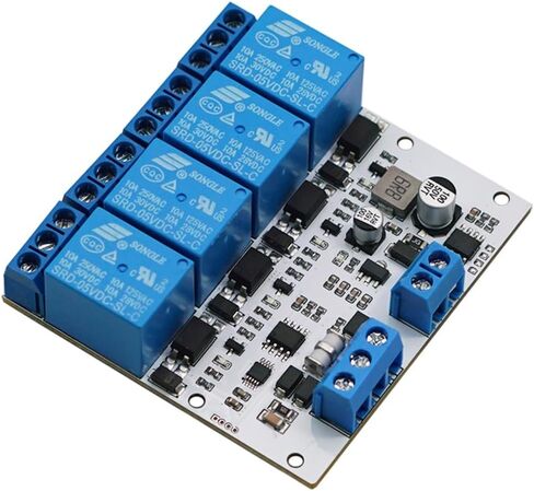 RS485 Modbus Relay 8-bit MCU and SP3485 Chip PLC Control DC5V 5.08mm terminal 32V with Diode lag current protection & Opto Isolation (4 way relay) in Saudi Arabia