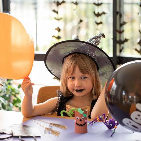 SUPERFINDINGS 2Pcs Mini Straw Brooms with Crystal Charms 16.5cm Halloween Witches Doll Tiny Brooms Straw Craft Halloween Decoration Prop Cosplay Party in Saudi Arabia