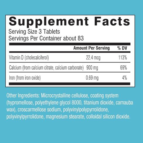 Swisse Calcium with Vitamin D | 830mg Calcium Citrate with Vitamin D3 | Calcium Supplement for Women & Men | Bone Strength Support | Calcio | 300 Tablets | 2-Month Supply in Saudi Arabia