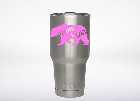 Mama Bear die Cut Decal for Automobile Windows, Yeti and RTIC Tumbler Cups, Macbooks and laptops, iPhones and Android Cell Phones, iPads and Tablets and More! (White) in Saudi Arabia