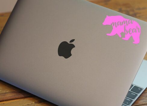 Mama Bear die Cut Decal for Automobile Windows, Yeti and RTIC Tumbler Cups, Macbooks and laptops, iPhones and Android Cell Phones, iPads and Tablets and More! (White) in Saudi Arabia