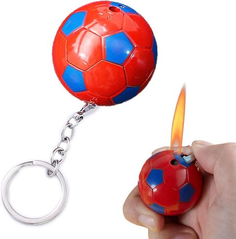 Torch Lighter, Creative Basketball Design Butane Lighter, Windproof Butane Gas Lighter, Cool Adjustable Soft Flame Lighter, Funny Refillable Butane Lighter for Outdoor Indoor(Without Butane) in Saudi Arabia