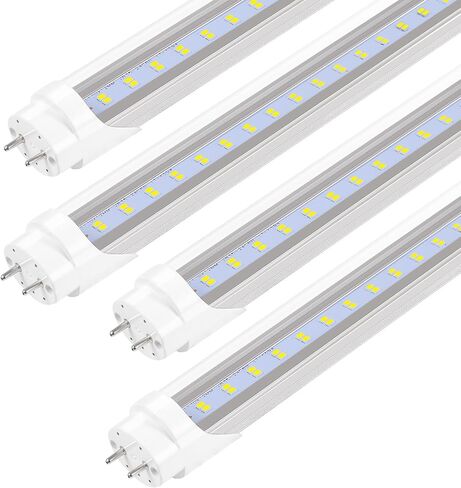 LED Bulbs 4ft T8 Fluorescent Light Bulbs 48 inchType A+B,24W 3200LM 6500K Clear Super Bright,Single and Double End Powered,No Need Ballast Bypass,T8 T10 T12 Fluorescent Bulbs Replacemen(4-Pack) in Saudi Arabia