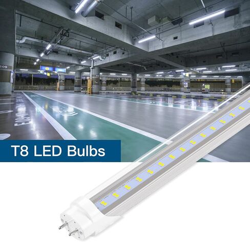 LED Bulbs 4ft T8 Fluorescent Light Bulbs 48 inchType A+B,24W 3200LM 6500K Clear Super Bright,Single and Double End Powered,No Need Ballast Bypass,T8 T10 T12 Fluorescent Bulbs Replacemen(4-Pack) in Saudi Arabia